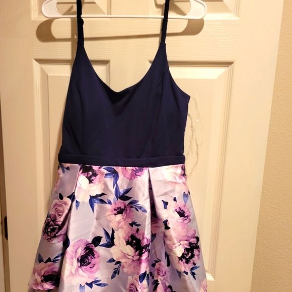 Navy and Purple Dress-Size 13 - Picture 1 of 3